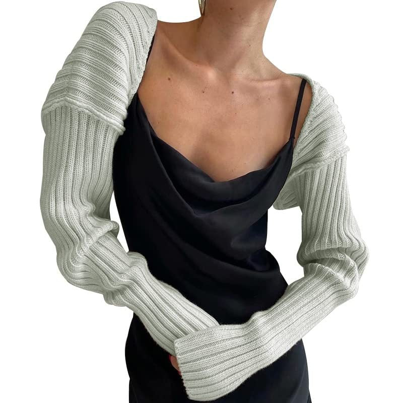 Ribbed Knit Arm Warmer Bolero