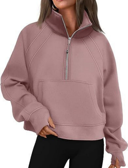 Quarter-Zip Pullover with Front Pocket