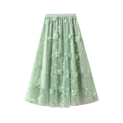 Mesh Sequin Skirt