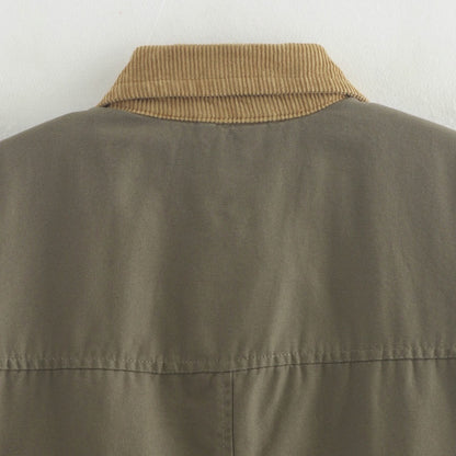 Corduroy Collar Utility Jacket