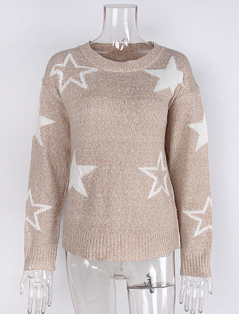 Star Embellished Knit Sweater