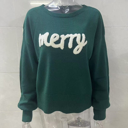 Christmas Round Neck Long Sleeve Sweater