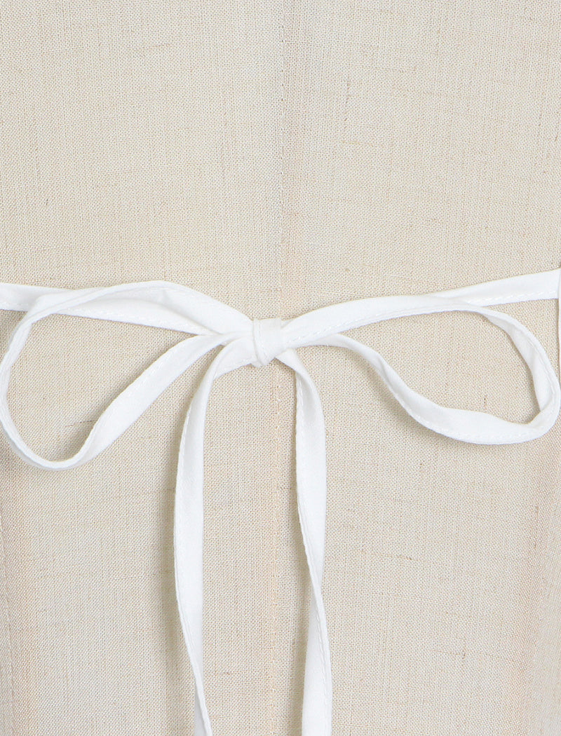 Padded Shoulder Waist-Tie Shirt