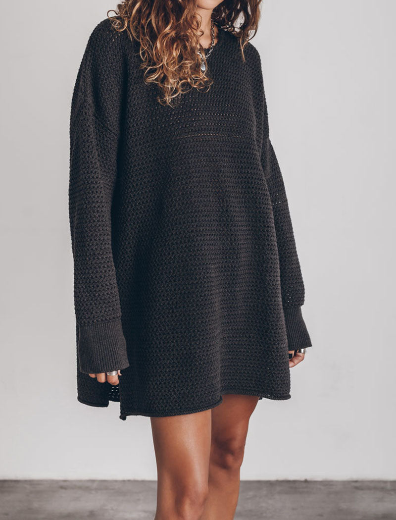 Oversized Knit Tunic Sweater