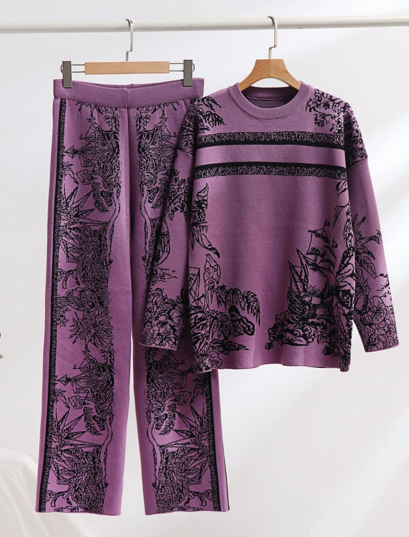 Botanical Print Lounge Set