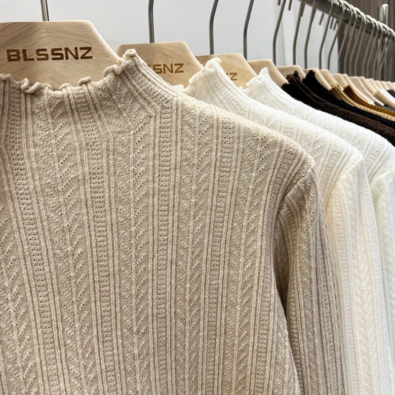 Ribbed High-Neck Sweater