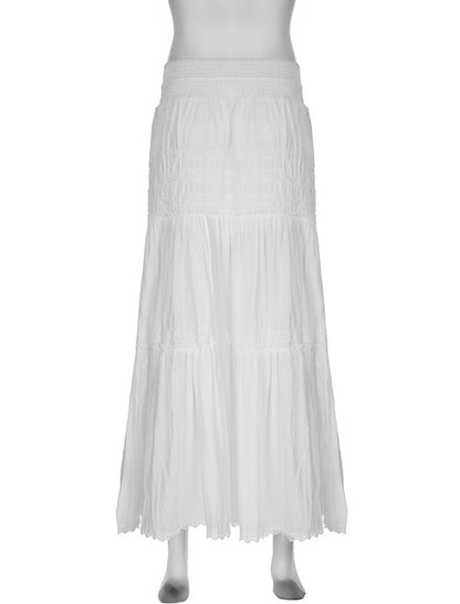 High-Waist Layered Maxi Skirt