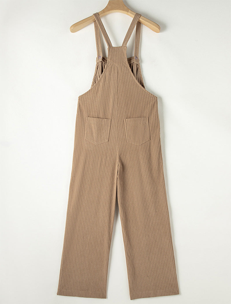 Multi-pocket Corduroy Overalls