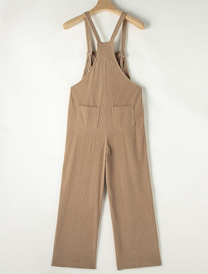 Multi-pocket Corduroy Overalls