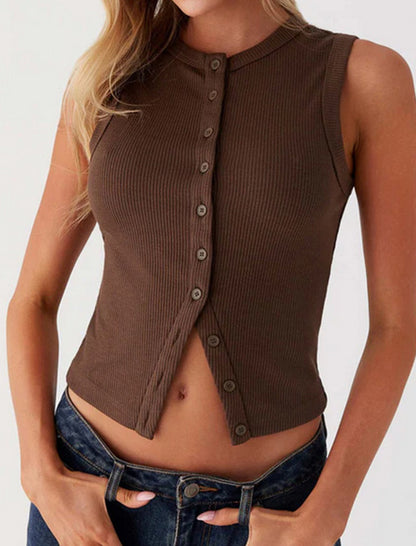 Slim Fit Sleeveless Vest