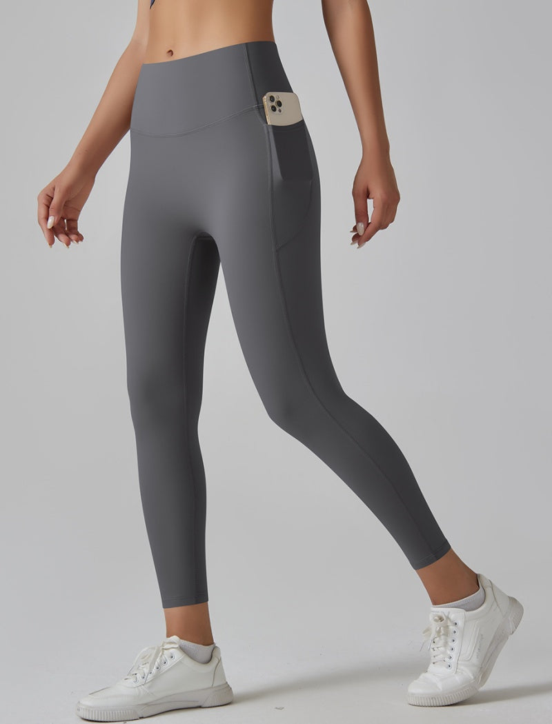 High-Waist Pocketed Workout Leggings