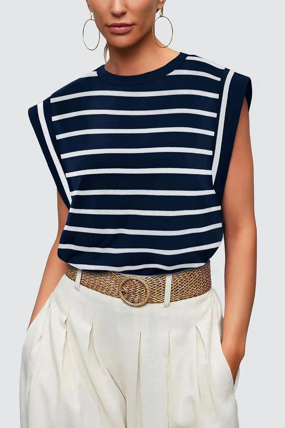 Striped Sleeveless Top