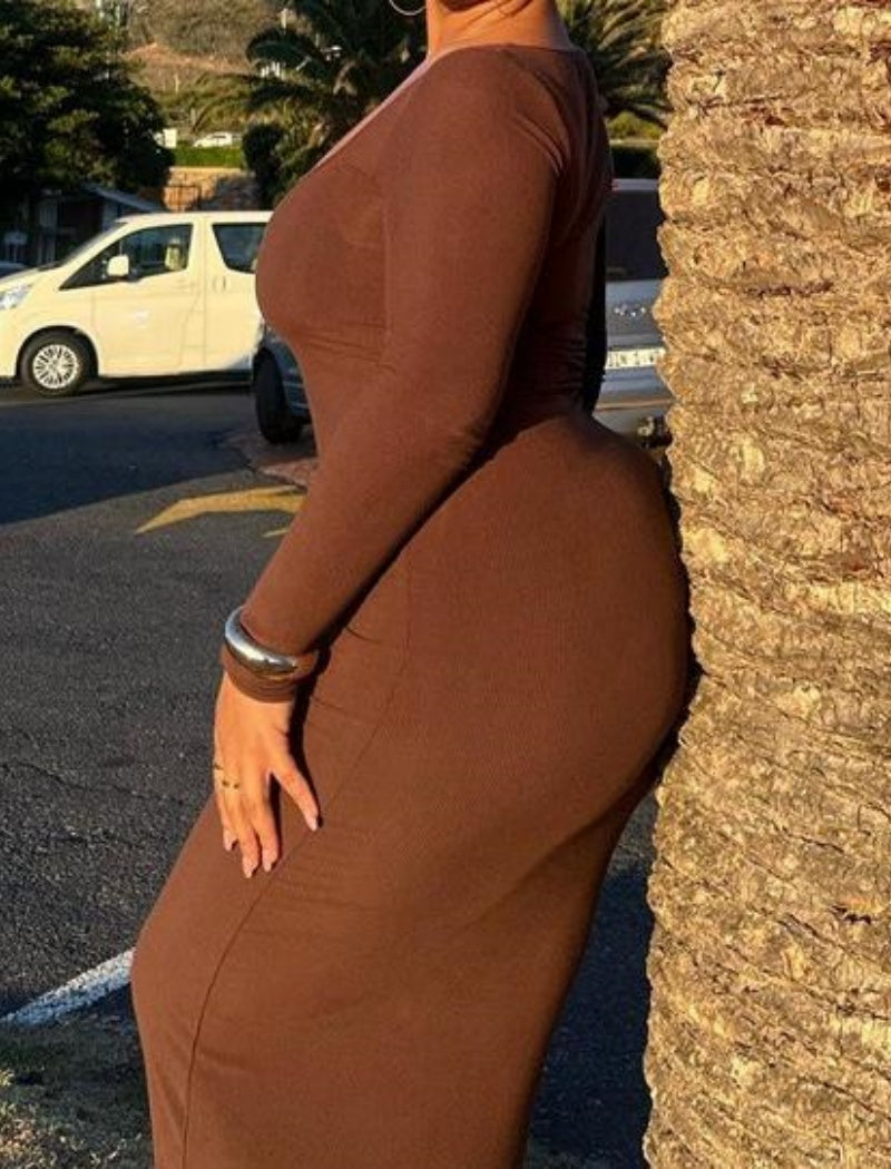 Long Sleeve Bodycon Maxi Dress