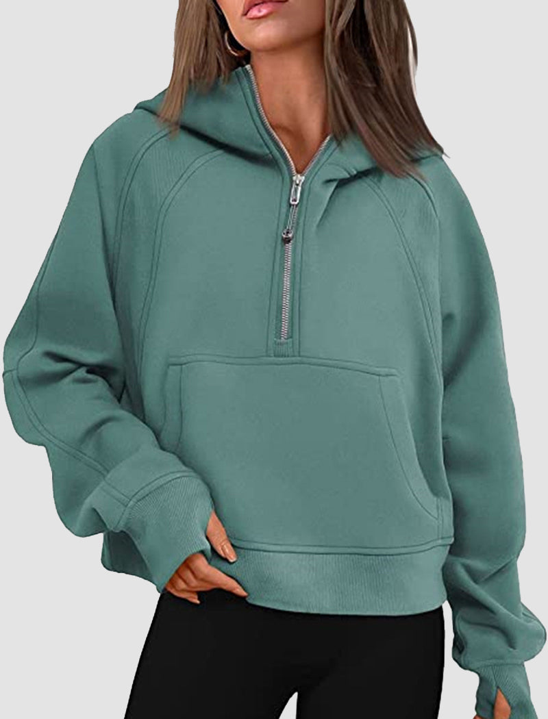 Half-Zip Oversized Hoodie