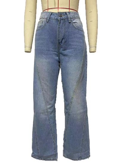 High-Rise Wide-Leg Denim Jeans