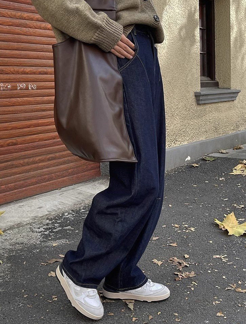 Loose-Fit Straight-Leg Denim Jeans