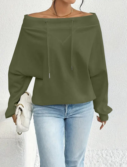 Off-Shoulder Drawstring Top