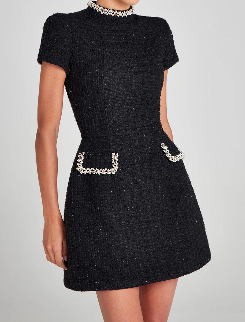 Beaded Round Neck Dress