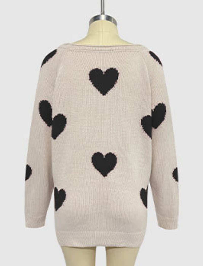 Heart Knit Pullover