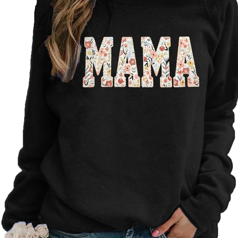 MAMA Printed Long Sleeve Top [NON-RETURNABLE]