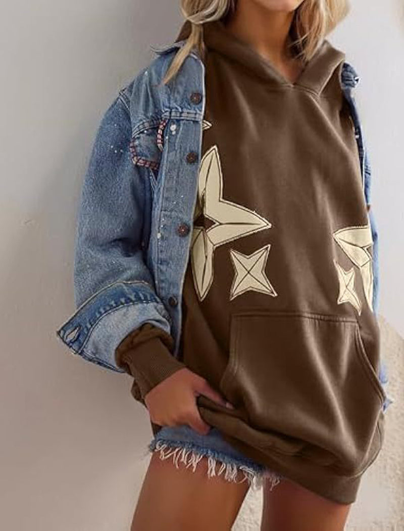 Star Patch Hooded Top