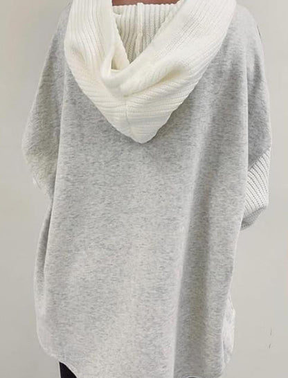 Oversized Buttoned Drawstring Hoodie