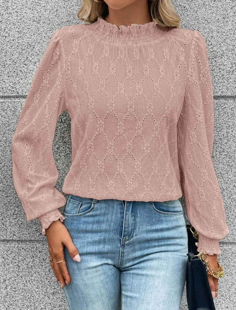 Long Sleeve High Neck Top