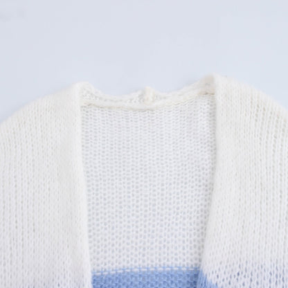 Multicolor Striped Chunky Cardigan
