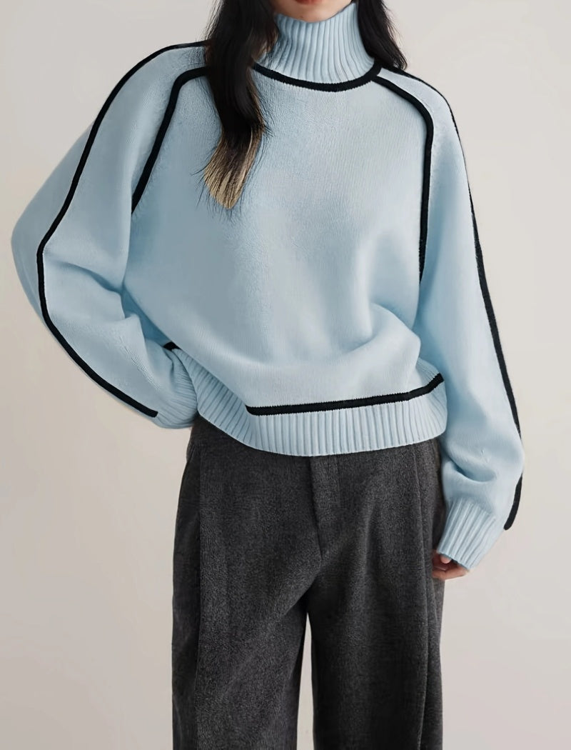 Relaxed Fit Pullover Knit Sweater