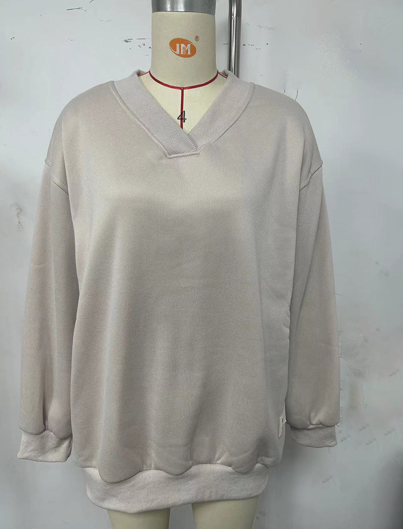 Oversized Casual V-Neck Top