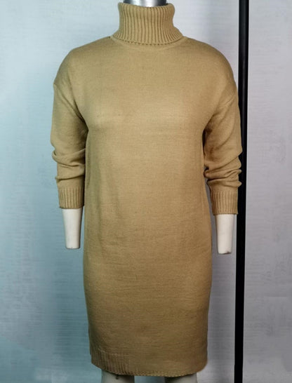 High-Neck Knit Sweater