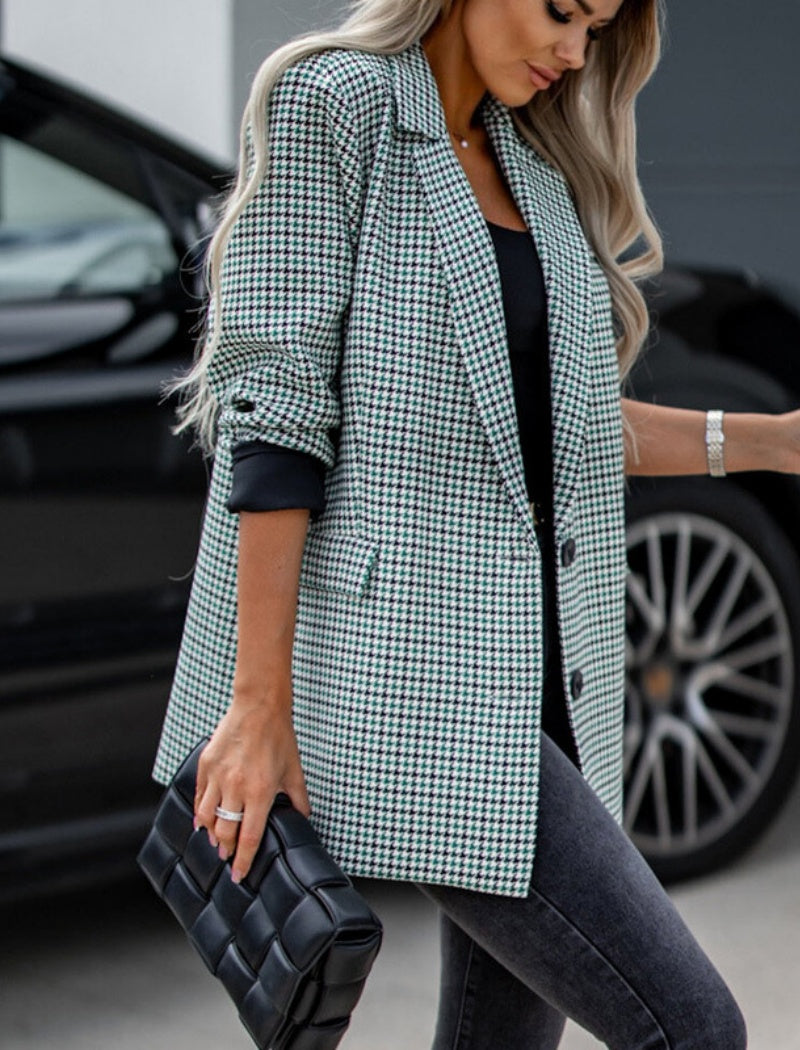 Plaid Casual Blazer