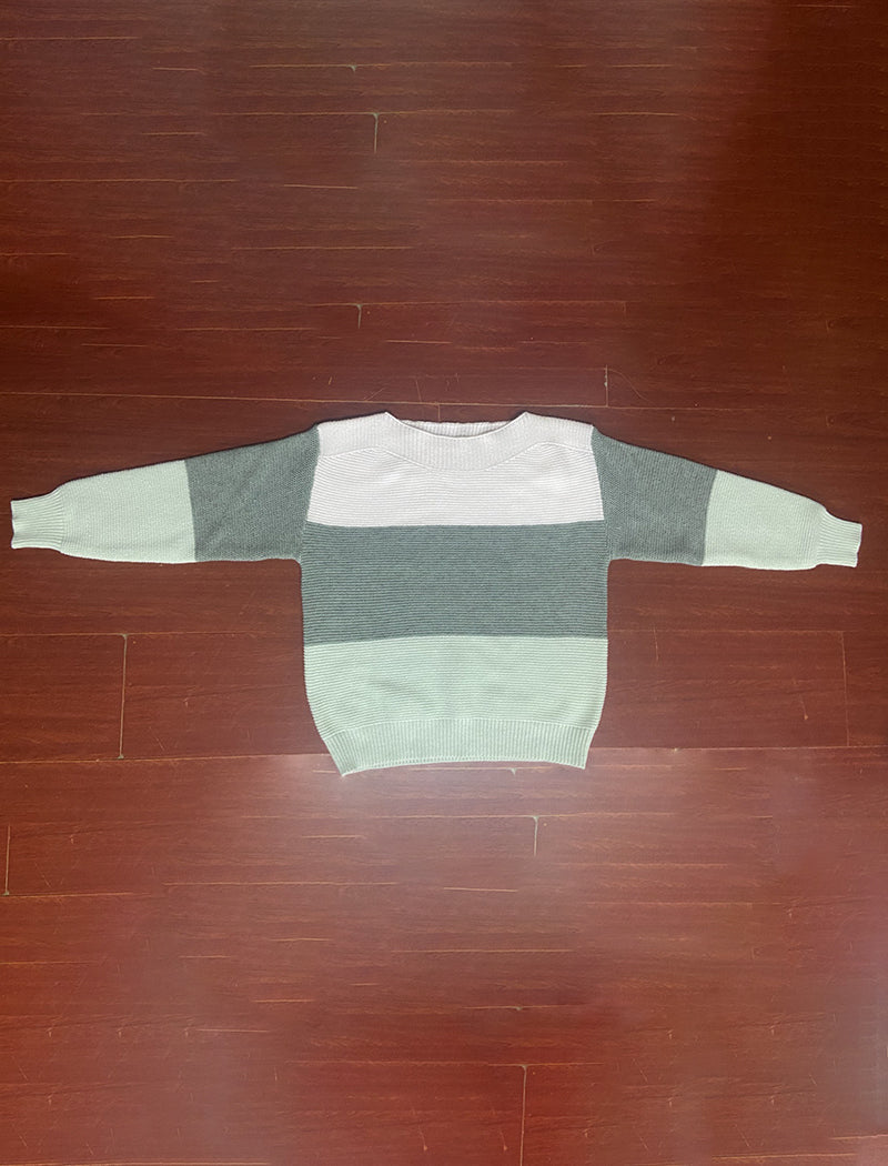 Color Block Casual Knit Sweater