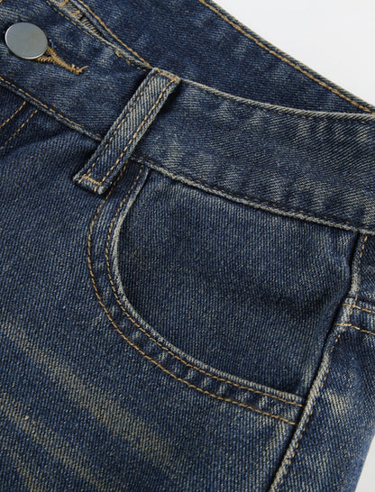 Ombre Wide-Leg Denim Pants
