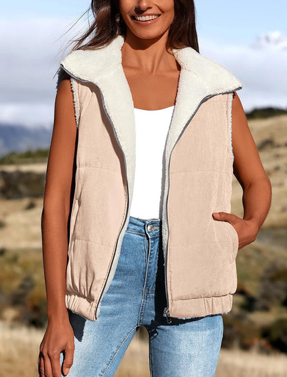 Reversible Zip-Up Quilted Vest