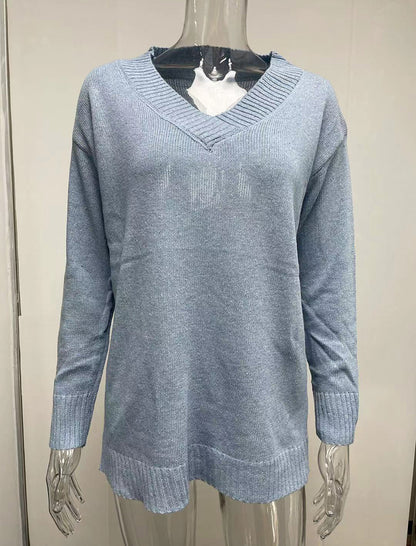 V-Neck Knit Sweater