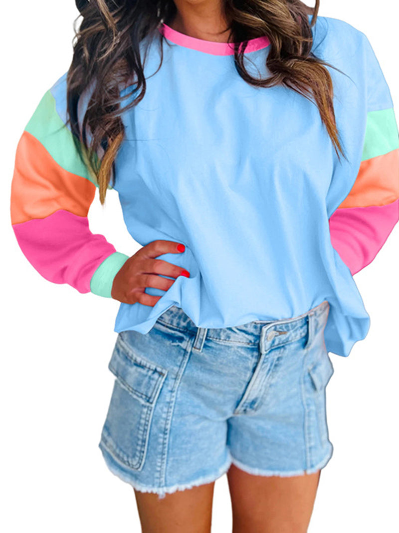 Colorblock Long-Sleeve Top