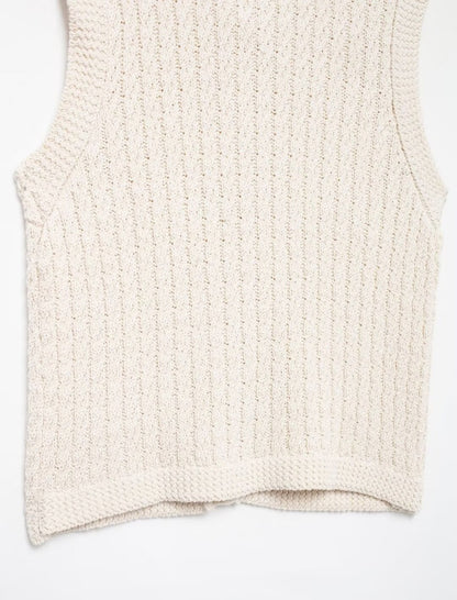 Buttoned Sleeveless Knit Vest