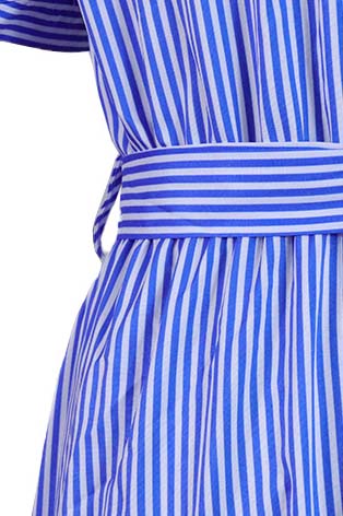 Self-Tie Striped Maxi Dress