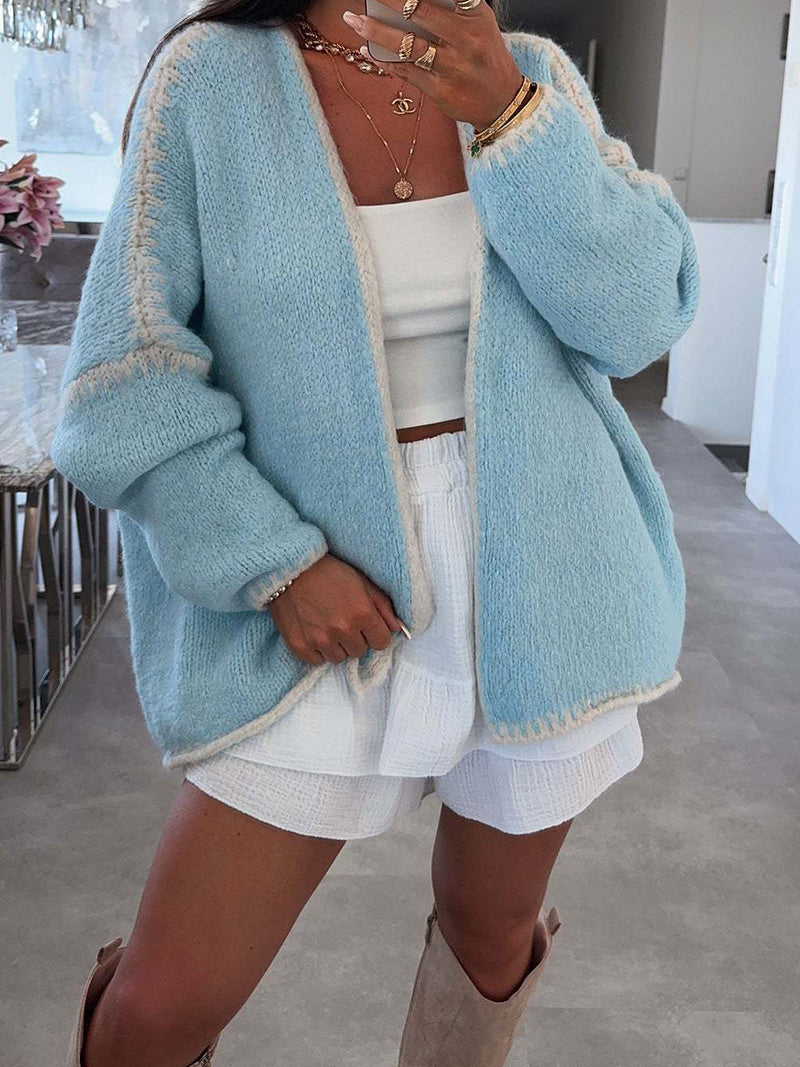 Oversized Open Front Cardigan