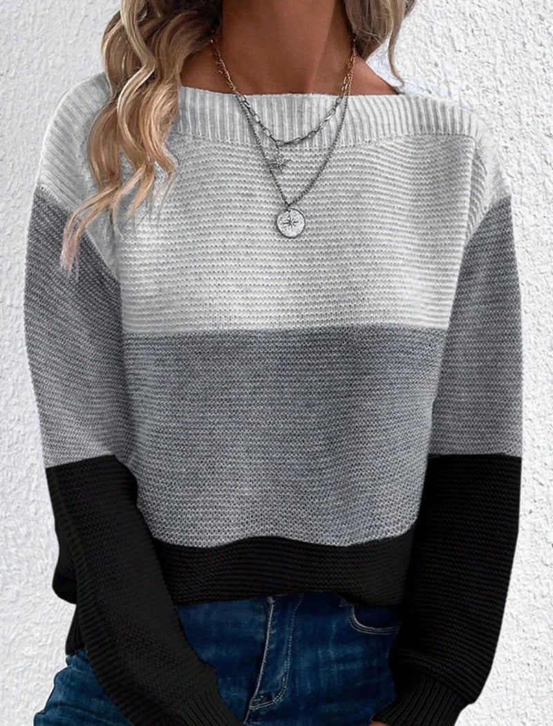 Color Block Knit Sweater