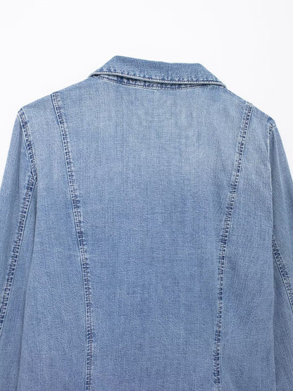 Tie-Front Denim Jacket