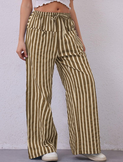 High-Waisted Striped Lounge Pants