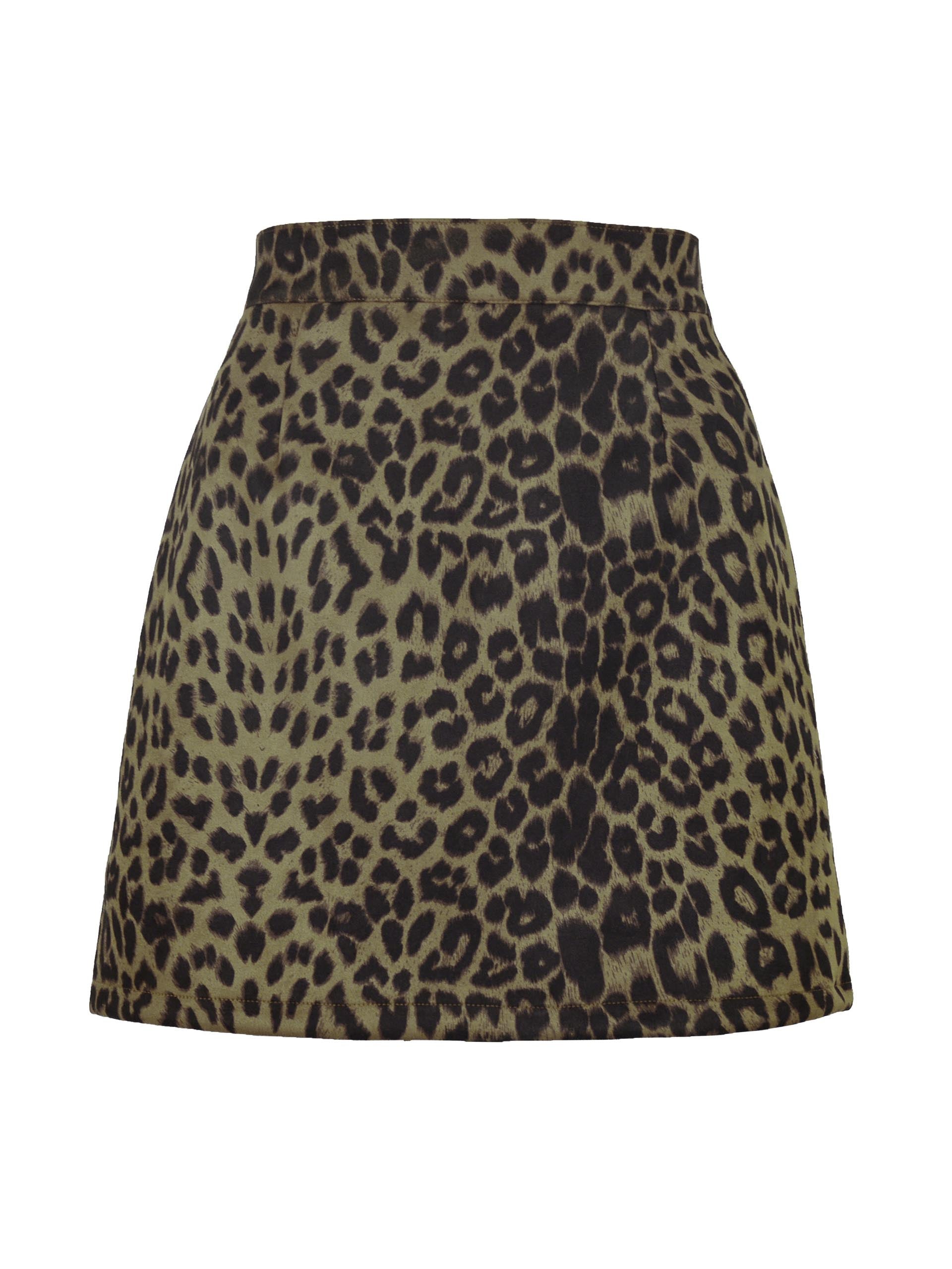 Animal Print A-Line Mini Skirt