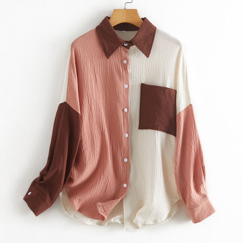 Colorblock Long-Sleeve Shirt