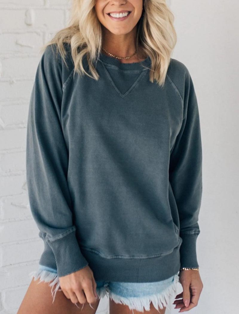 Relaxed Fit Long-Sleeve Top