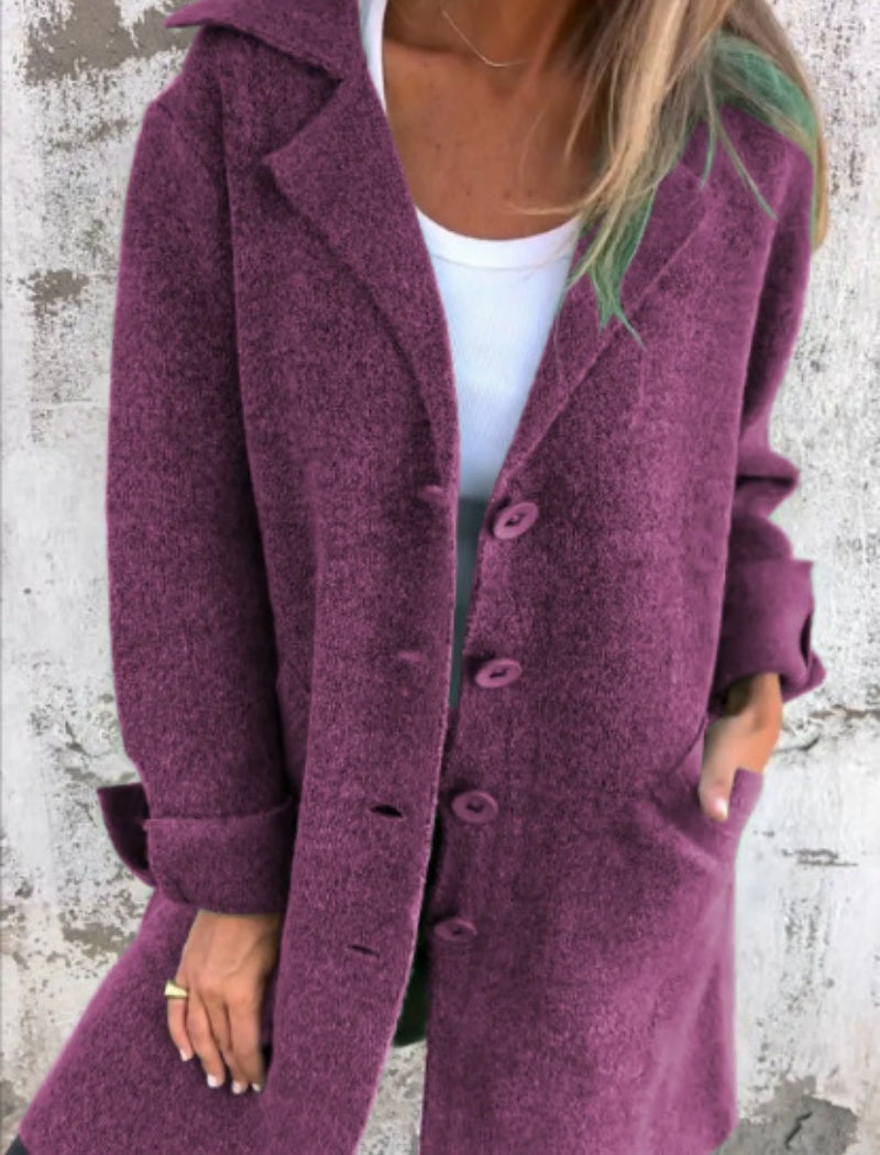 Button-Front Oversized Coat