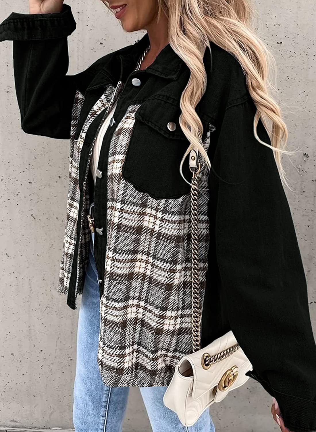 Patchwork Plaid Jacket