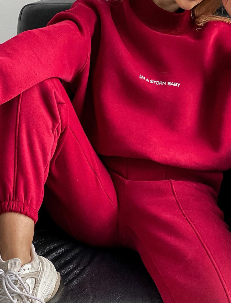 High-Neck Relaxed Jogger Set