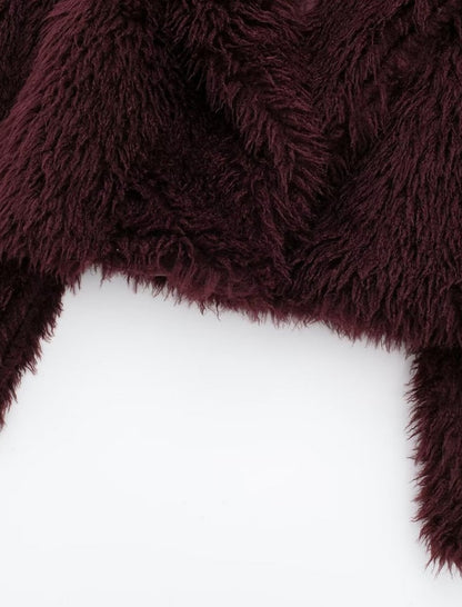 Cropped Faux Fur Jacket